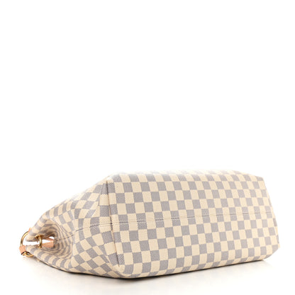 Louis Vuitton Damier Azur Graceful MM Rose Ballerine 4 of 9