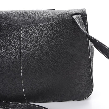 Hermes Taurillon Clemence Halzan 31 GM Black 9 of 10