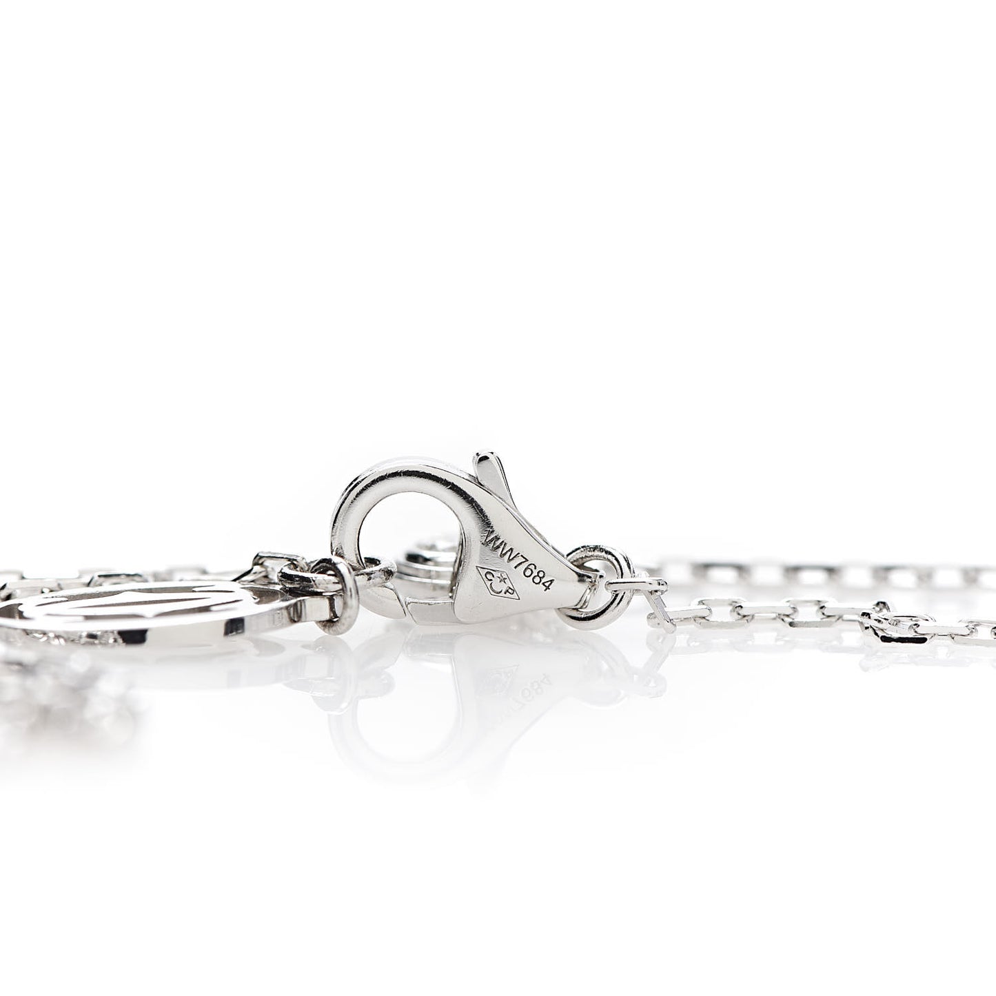 18K White Gold Diamond XS D'Amour Pendant Necklace