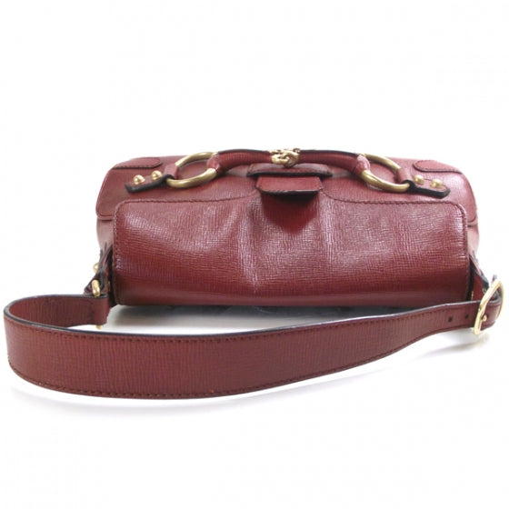 Leather Horsebit Flap Red