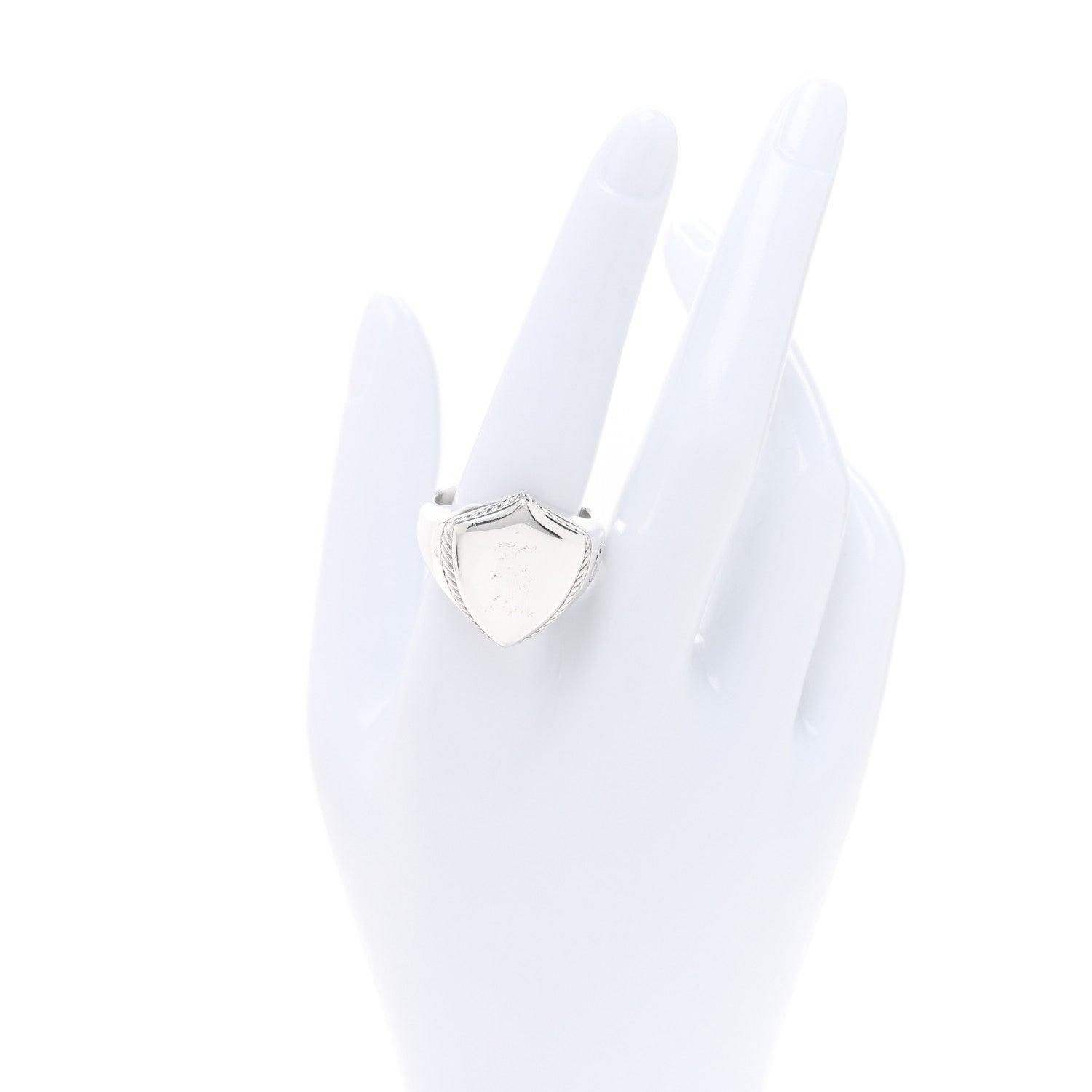 David Yurman Sterling Silver Shield Signet Ring 61 9.5 2 of 4