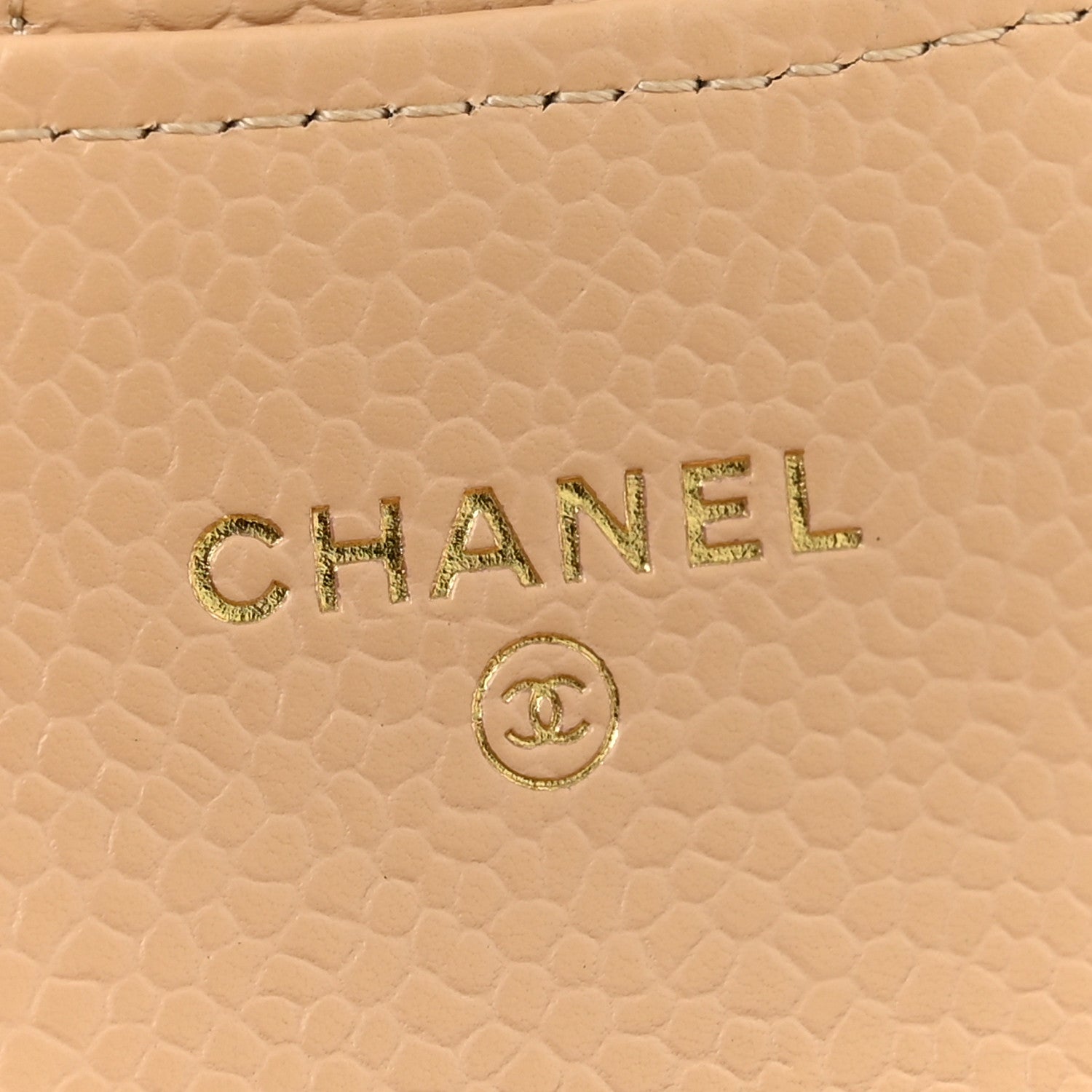 Chanel Caviar Quilted Flap Card Holder Wallet Beige 6 of 10