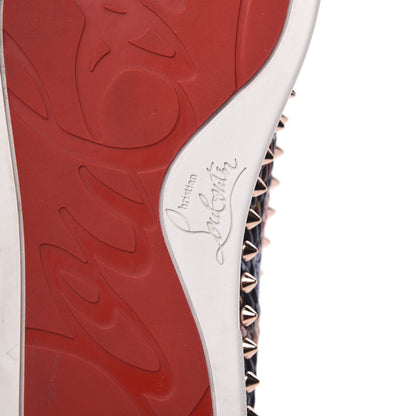 Christian Louboutin Tissu Baigneause Spikes Womens Pik Boat Flat Sneaker 40 Multicolor Rame 6 of 9