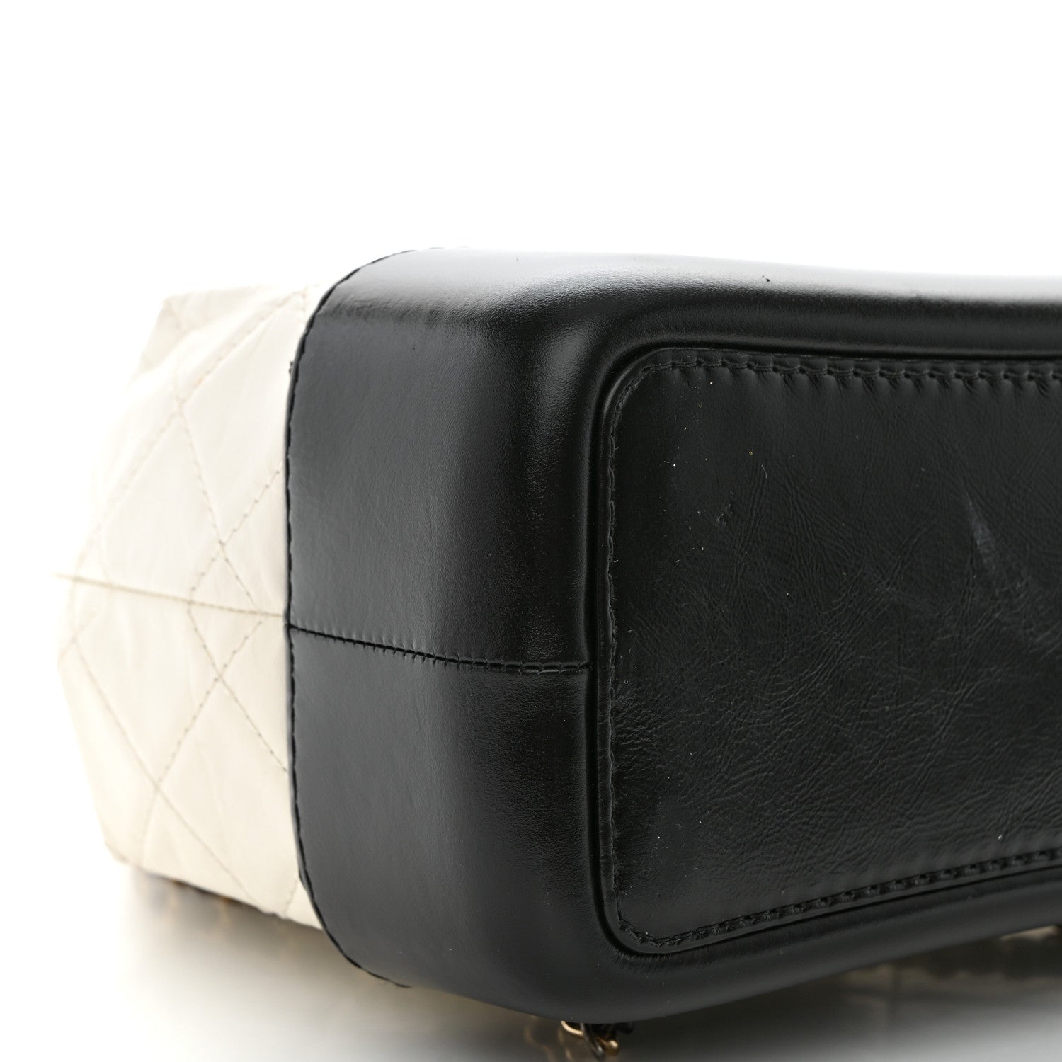 Chanel Aged Calfskin Quilted Small Gabrielle Backpack Black White 9 of 14