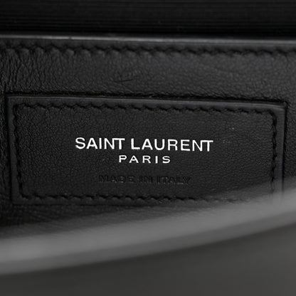 Saint Laurent Grain De Poudre Small Monogram Monochrome Kate Satchel Black 6 of 10