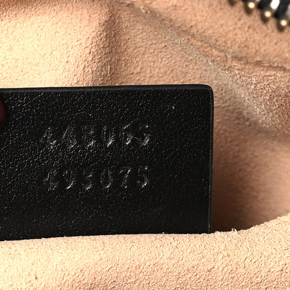 Gucci Calfskin Matelasse Mini GG Marmont Chain Shoulder Bag Black 7 of 9
