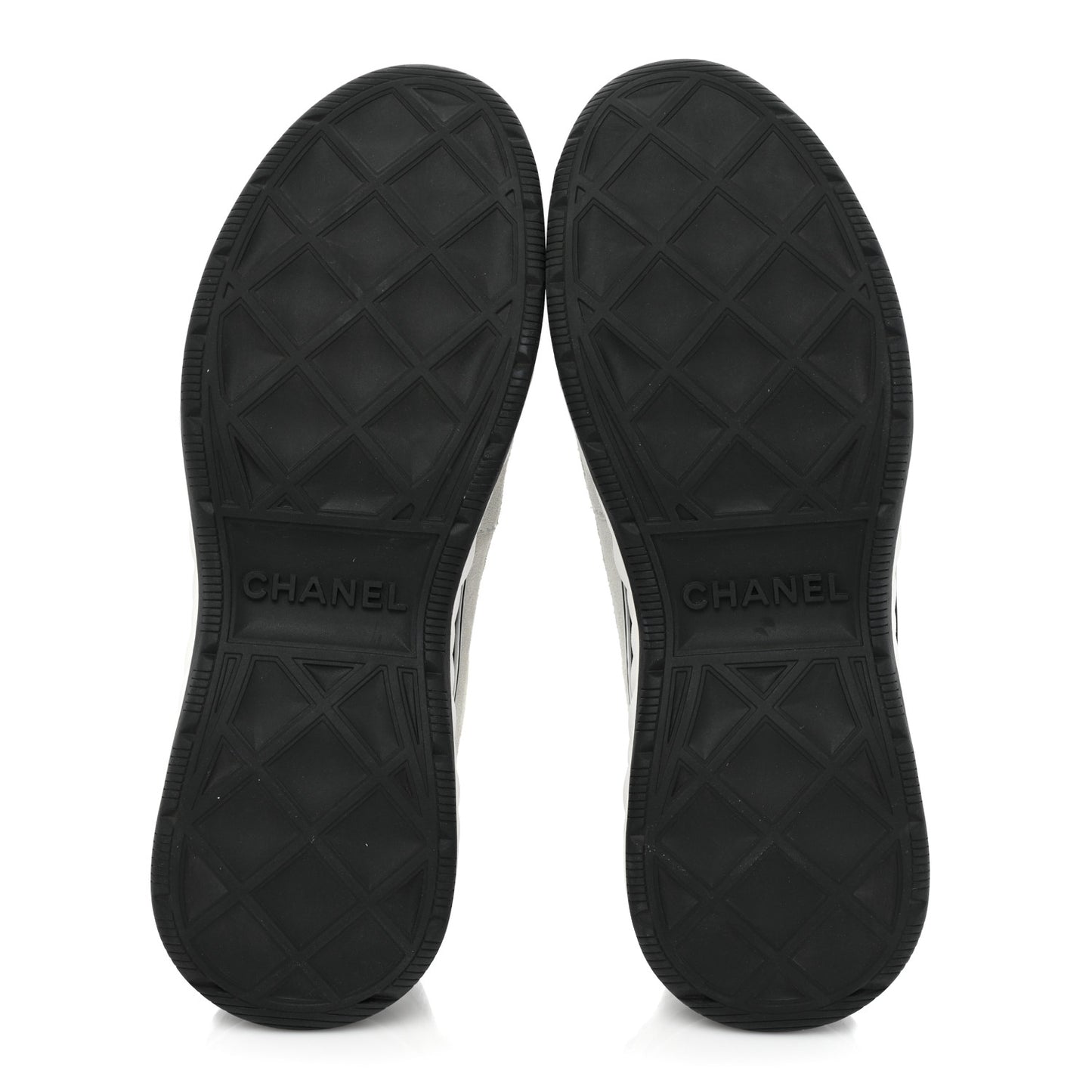 Velvet Calfskin Mixed Fibers CC Sneakers 40 Ivory Black