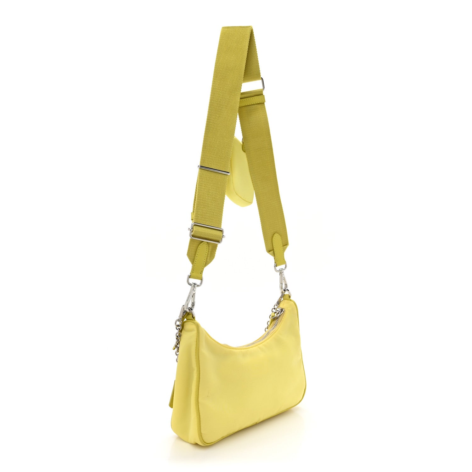 Prada Nylon Saffiano Re-Edition 2005 Shoulder Bag Ananas 3 of 13