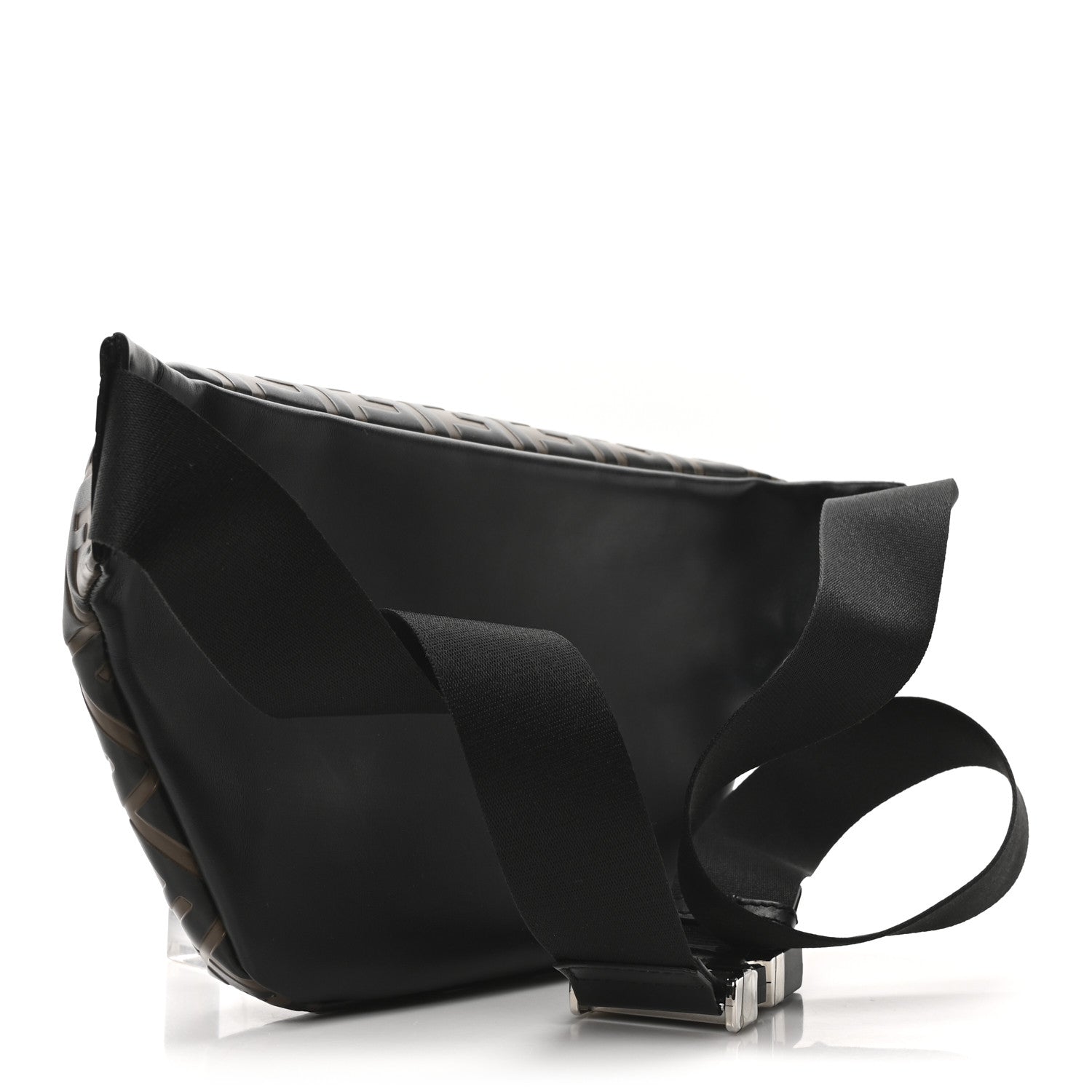 Fendi Vitello Century Bi-Color FF 1974 Embossed Belt Bag Maya Black 3 of 10