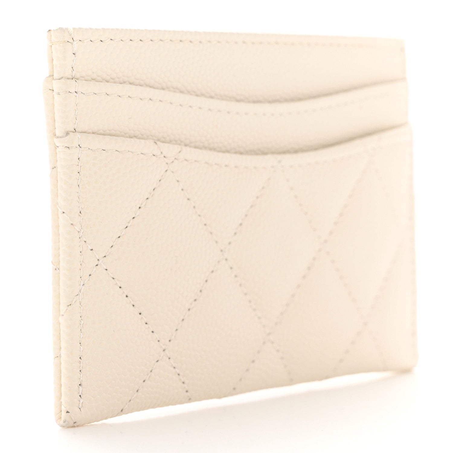 Chanel Caviar Quilted Card Holder White 3 of 13
