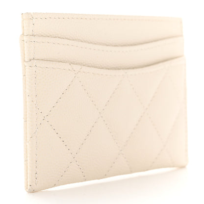 Chanel Caviar Quilted Card Holder White 3 of 13