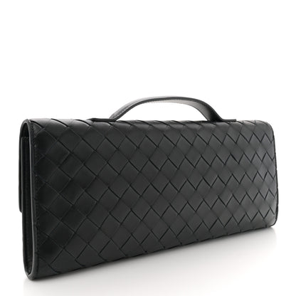 Bottega Veneta Nappa Intrecciato Long Andiamo Top Handle Clutch Black 3 of 7