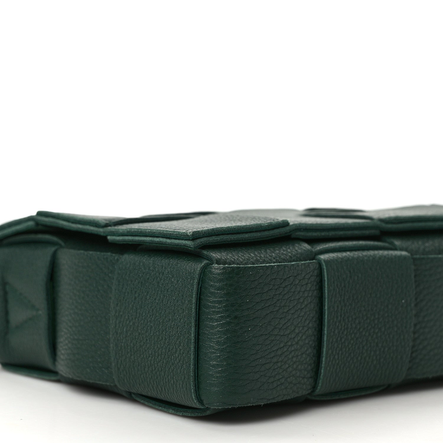 Bottega Veneta Grained Calfskin Maxi Intrecciato Cassette Crossbody Bag Raintree Green 8 of 11