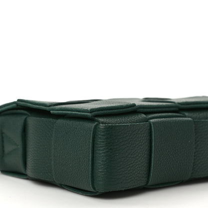 Bottega Veneta Grained Calfskin Maxi Intrecciato Cassette Crossbody Bag Raintree Green 8 of 11
