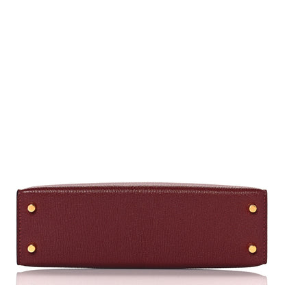Hermes Chevre Chamkila Mini Kelly Sellier 20 Rouge H 5 of 11