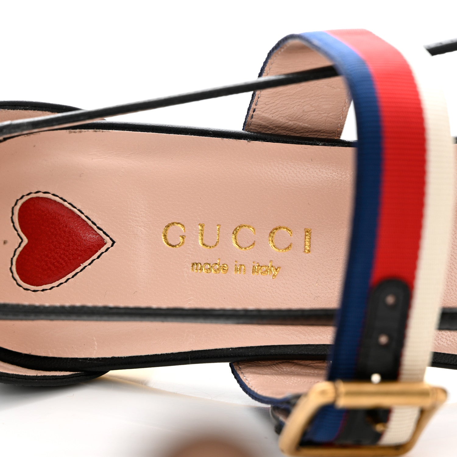 Gucci Malaga Kid Grosgrain Sylvie Web Bamboo Mules 36 Black 6 of 10