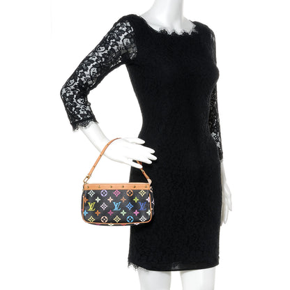 Louis Vuitton Monogram Multicolor Pochette Accessories Black 2 of 8