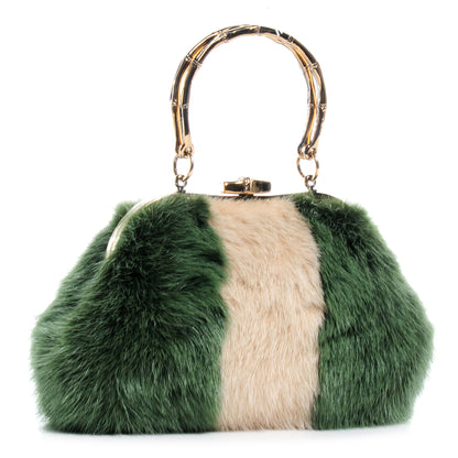 Gucci Mink Fur Bamboo Handle Tom Ford Evening Bag 3 of 7