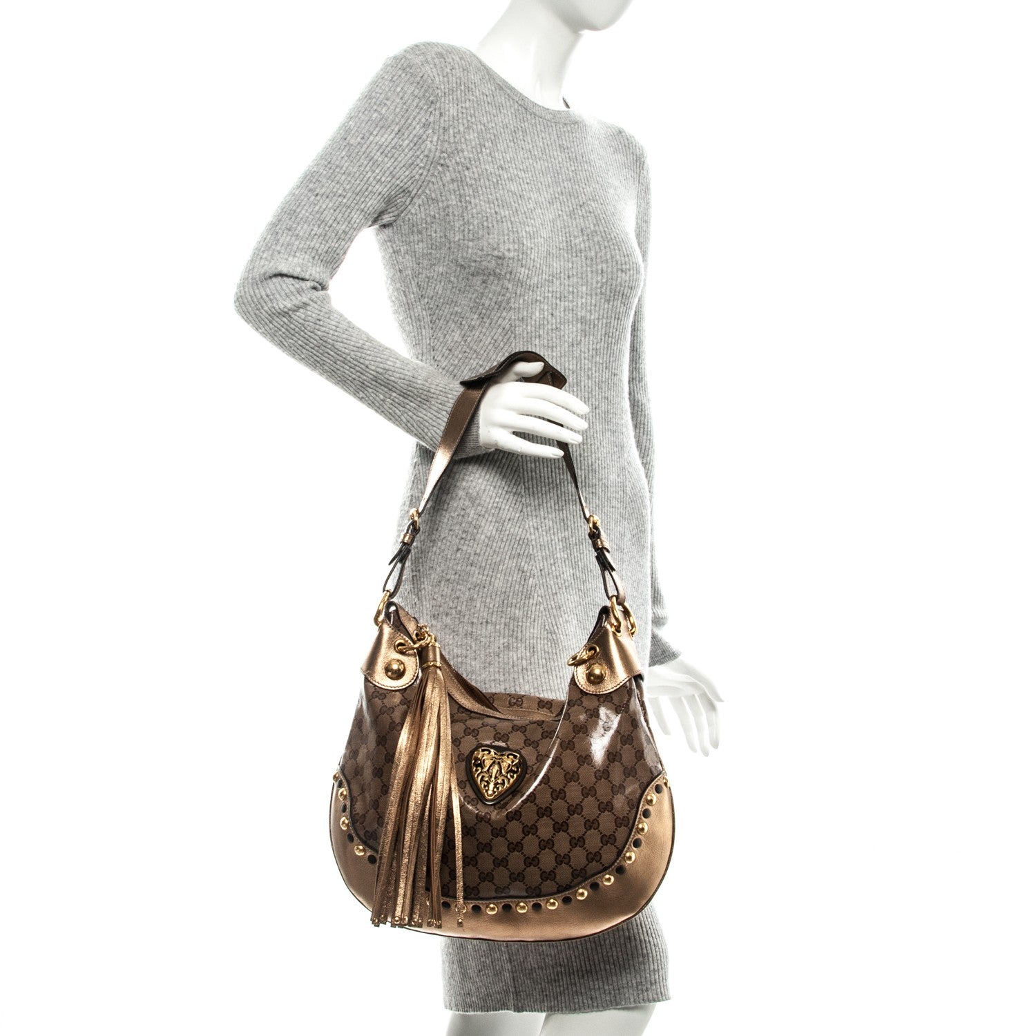 Gucci Crystal Monogram Babouska Hobo 2 of 7