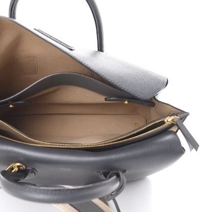 MCM Grained Calfskin Medium Milla Tote Phantom Grey 4 of 11