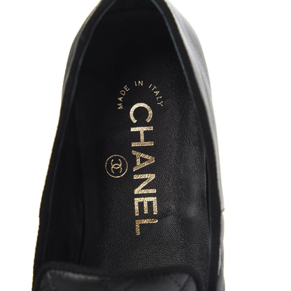 Chanel Lambskin Quilted Cap Toe Slipper With Pouch 36 Black 6 of 9