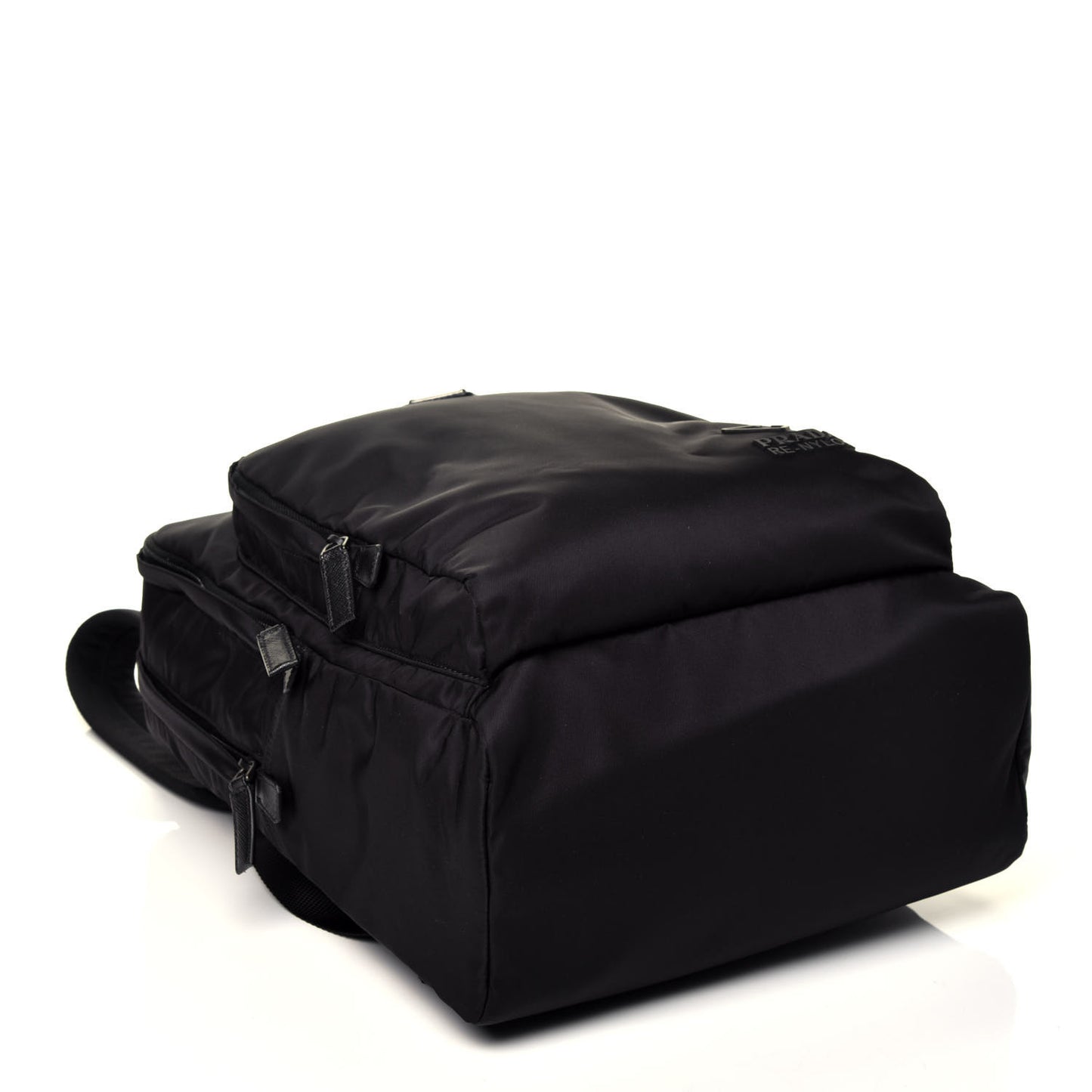 Re-Nylon Saffiano Mens Backpack Black