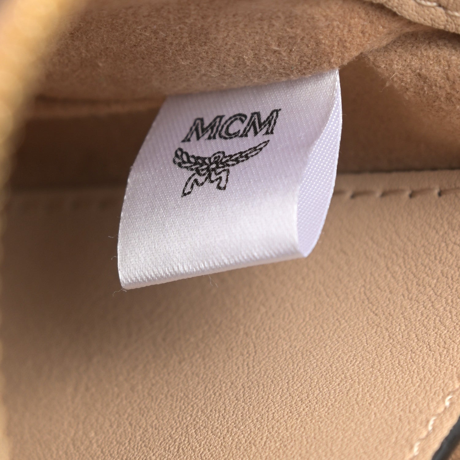 MCM Visetos Medium Millie Chain Crossbody Bag Beige 7 of 10