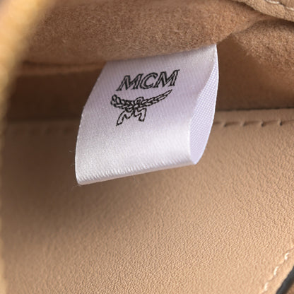 MCM Visetos Medium Millie Chain Crossbody Bag Beige 7 of 10