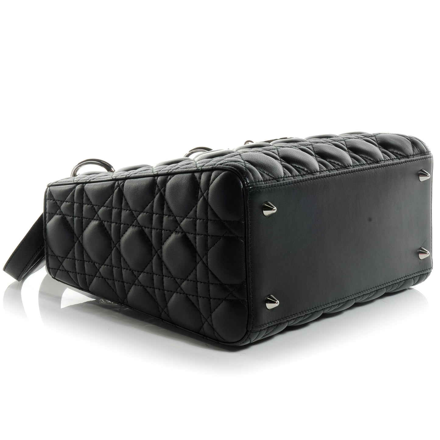 Lambskin Cannage Medium Lady Dior Black