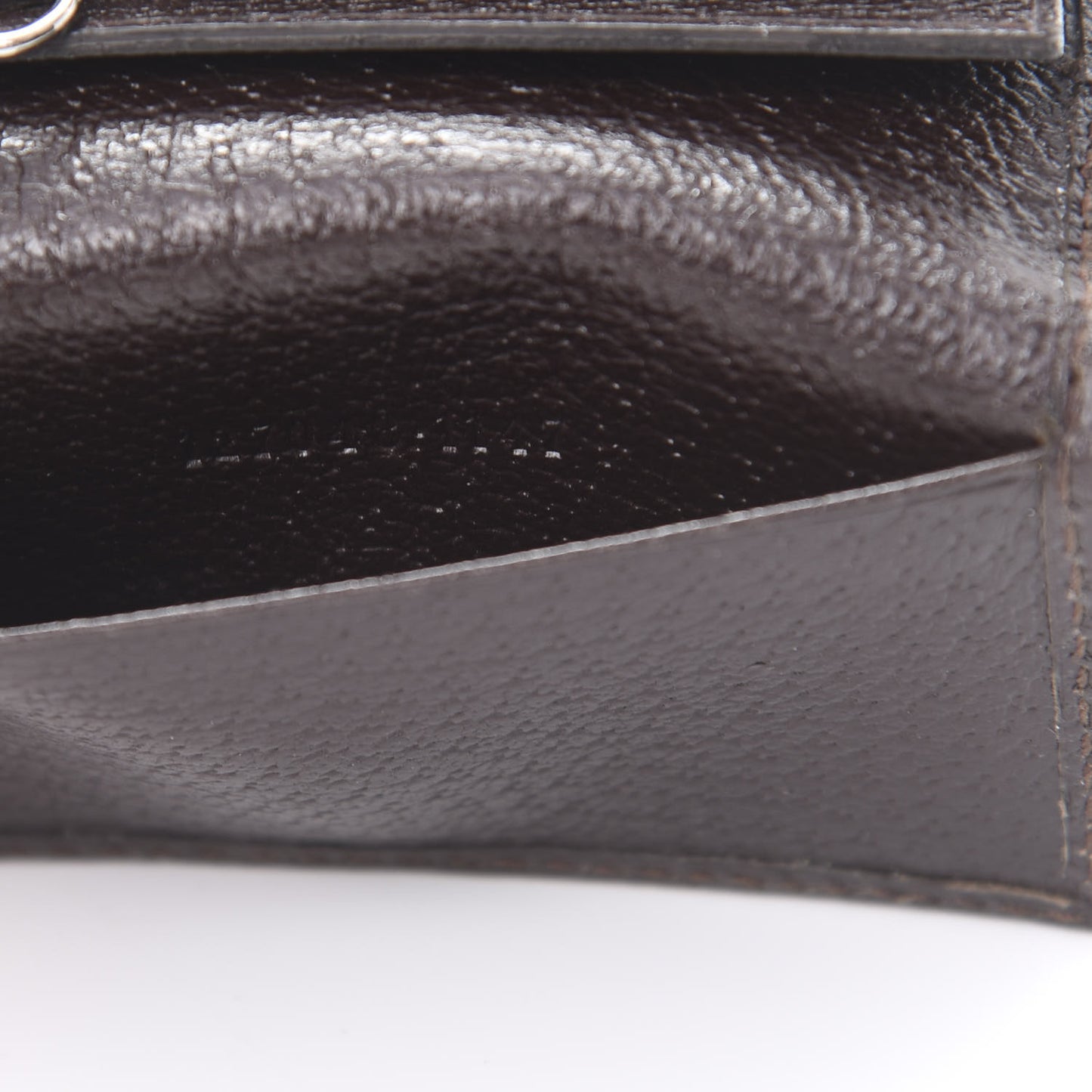 Monogram Textured Calfskin Metal Bar 6 Key Holder Case Beige Ebony Cocoa