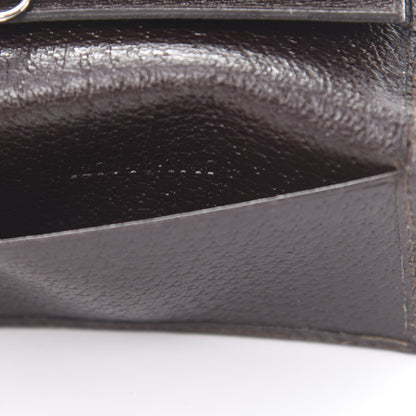 Gucci Monogram Textured Calfskin Metal Bar 6 Key Holder Case Beige Ebony Cocoa 8 of 11