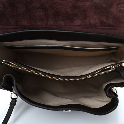 Chloe Calfskin Medium Faye Day Shoulder Bag Carbon Brown 4 of 4