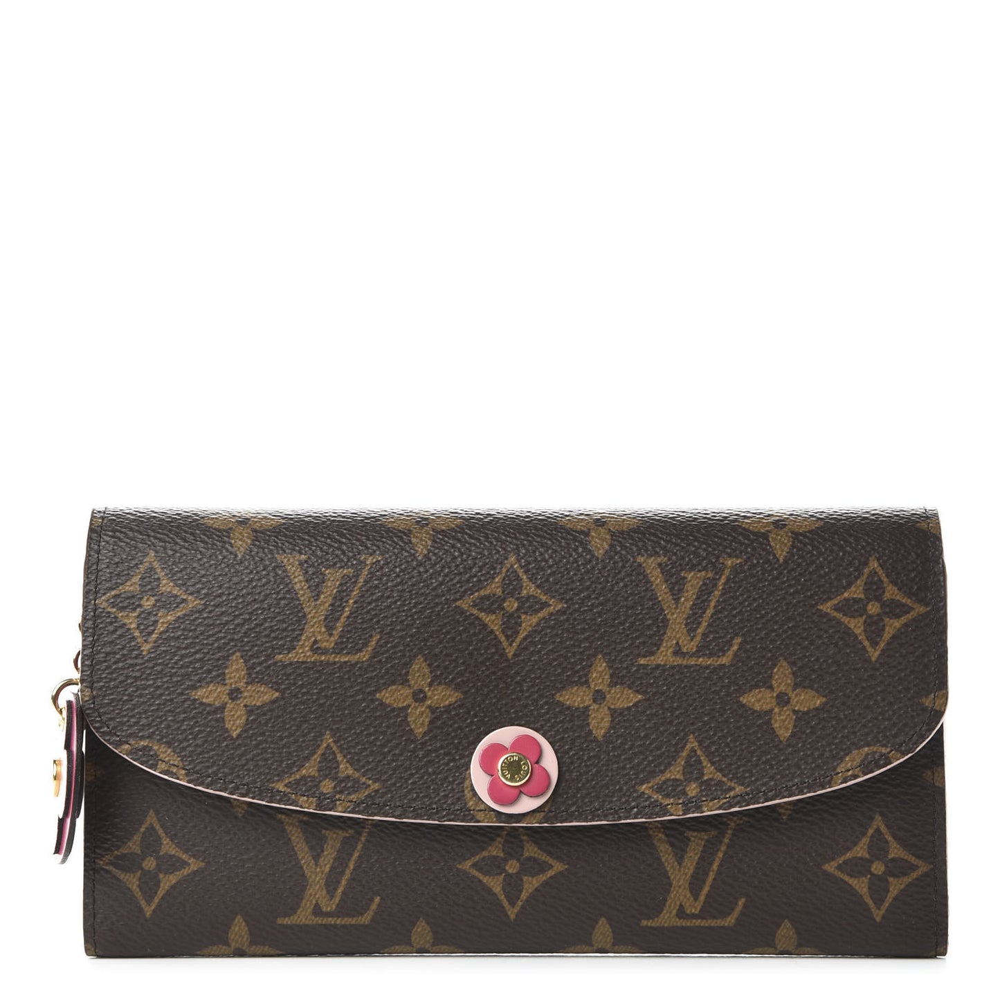 Monogram Bloom Flower Emilie Wallet Fuchsia