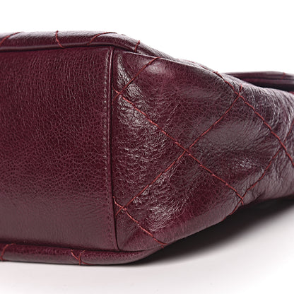 Chanel Glazed Calfskin Stitched On The Road Flap Plum 9 of 10