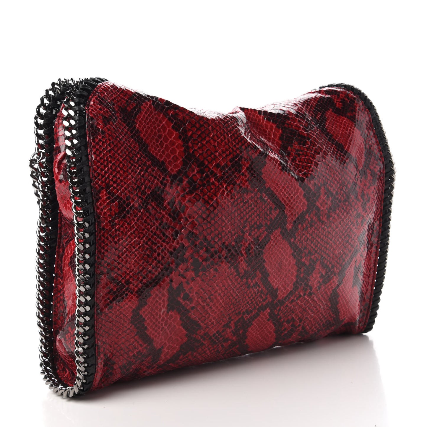 Eco Python Falabella Fold Over Tote Red