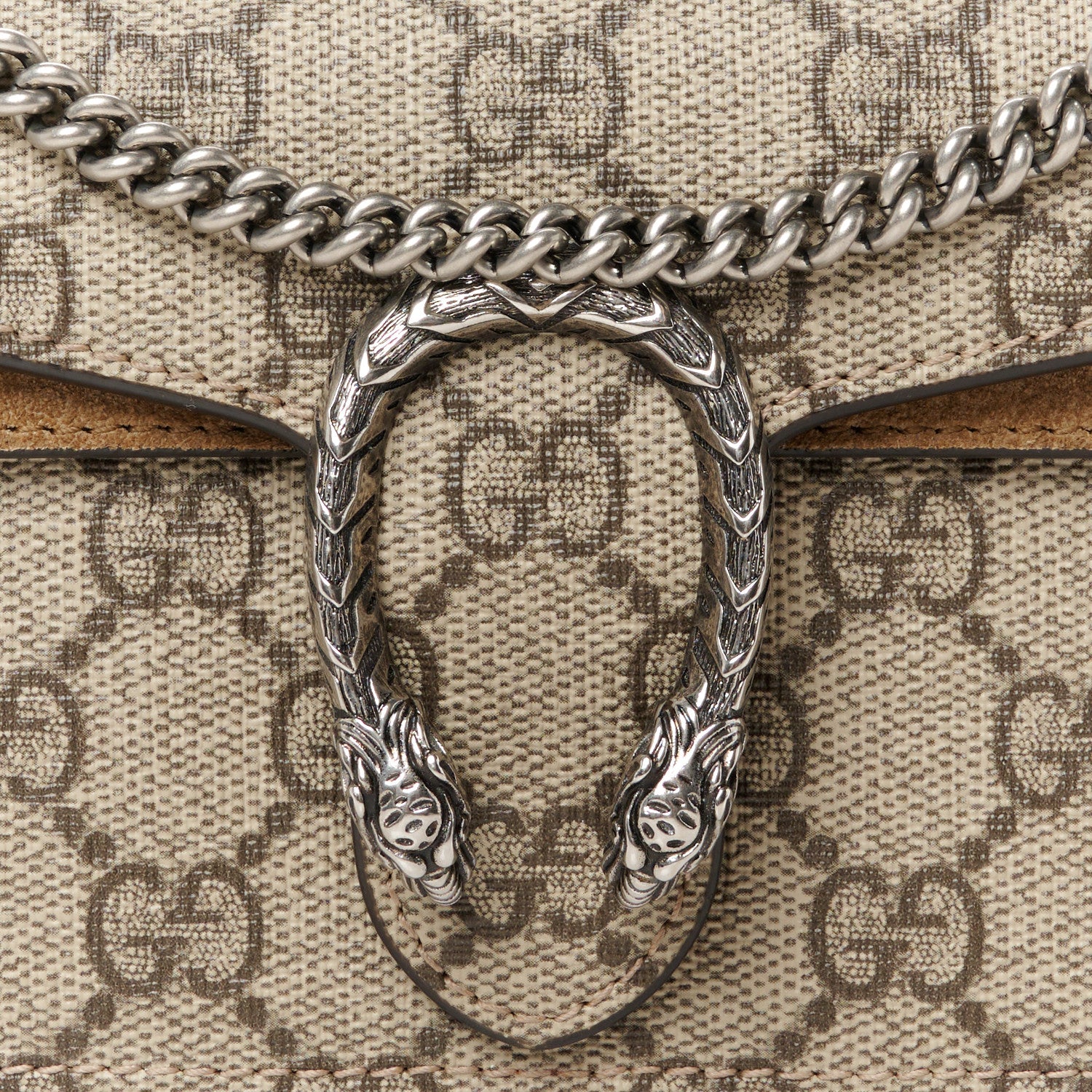 Gucci GG Supreme Monogram Super Mini Dionysus Shoulder Bag Taupe 7 of 10