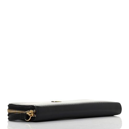 Gucci Dollar Calfskin GG Marmont Zip Around Wallet Black 3 of 4