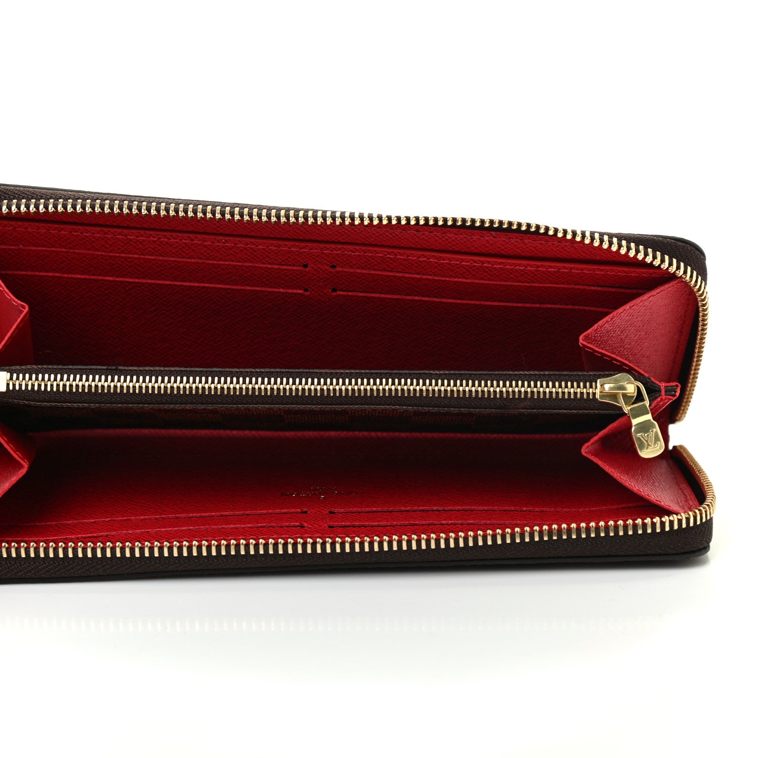 Louis Vuitton Damier Ebene Clemence Wallet Cherry 5 of 7