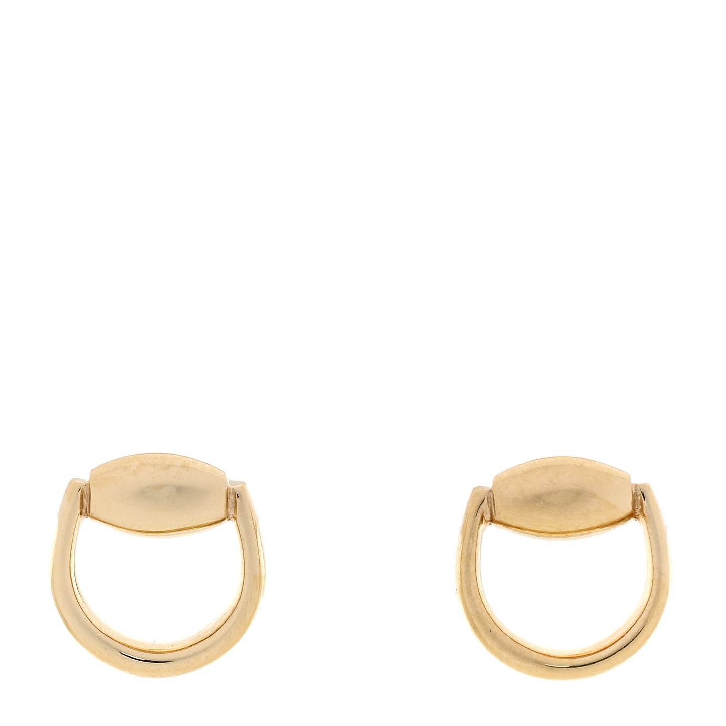 18K Yellow Gold Horsebit Earrings
