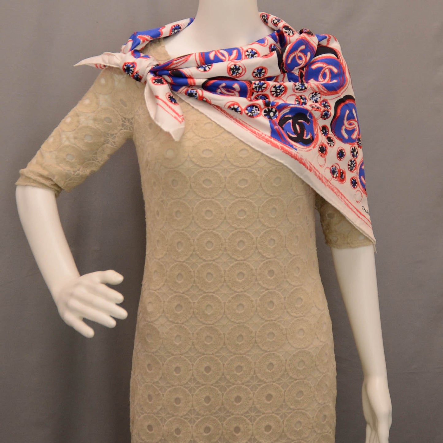 Silk CC Bubble Clover Scarf