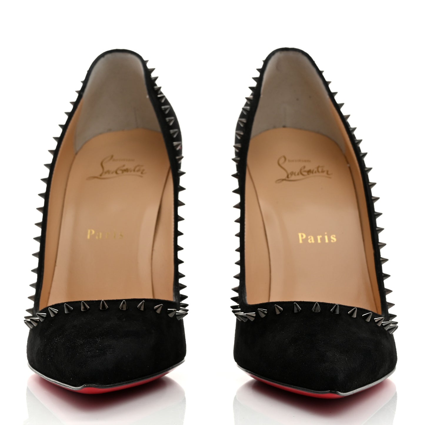 Suede Studded Anjalina 100 Pumps 38.5 Black