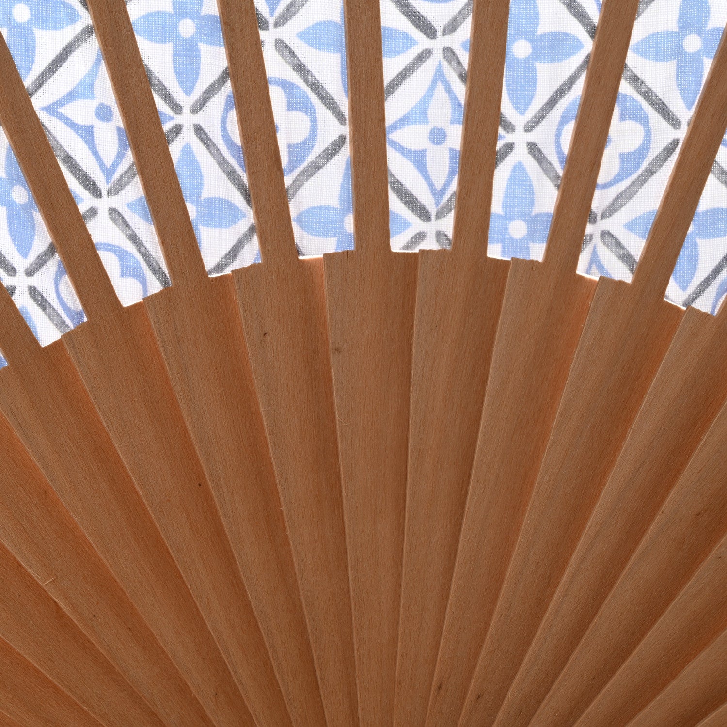 Louis Vuitton Sycamor Wood Cotton Monogram Tile Fan Blue 5 of 6
