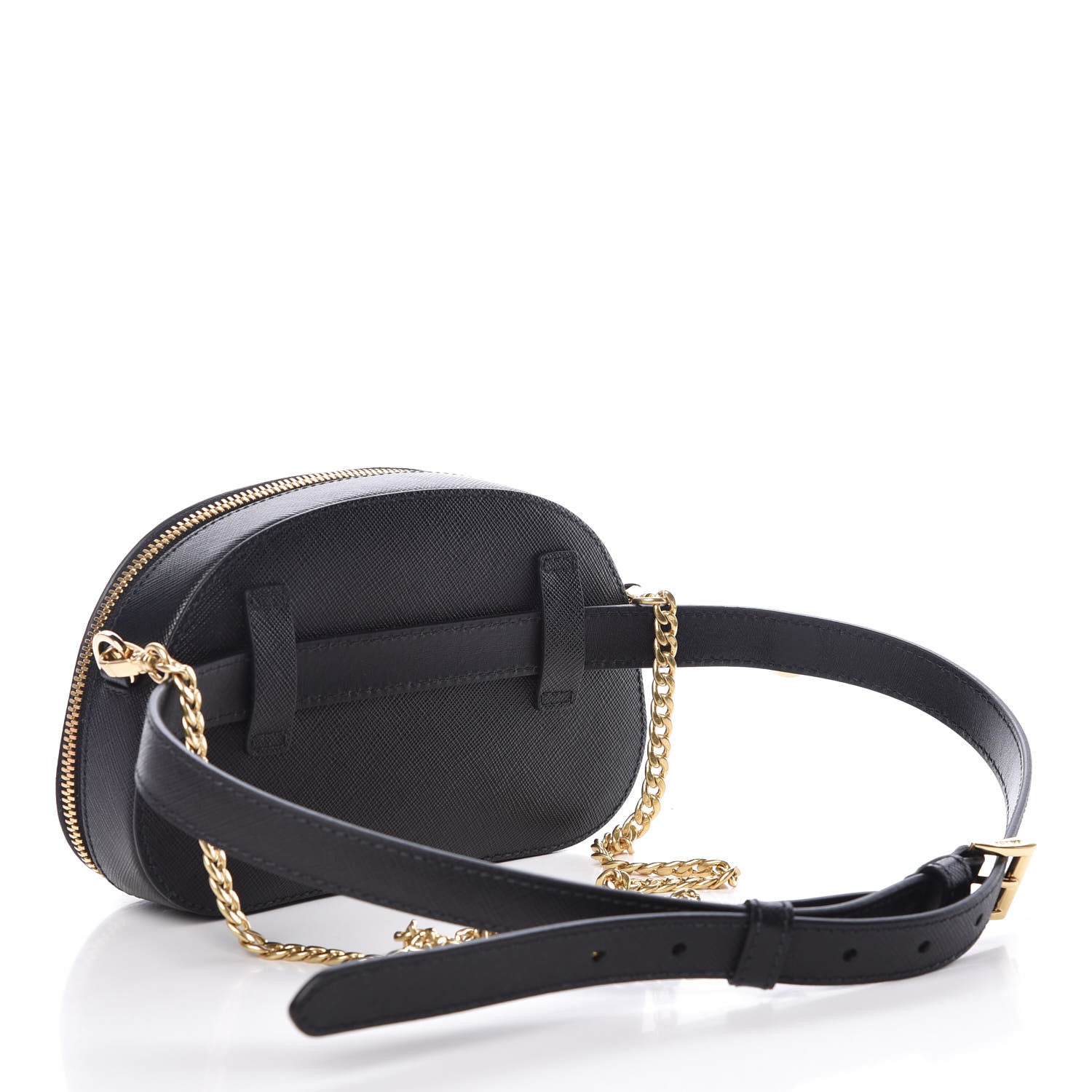 Prada Saffiano Lux Odette Belt Bag Black 4 of 9