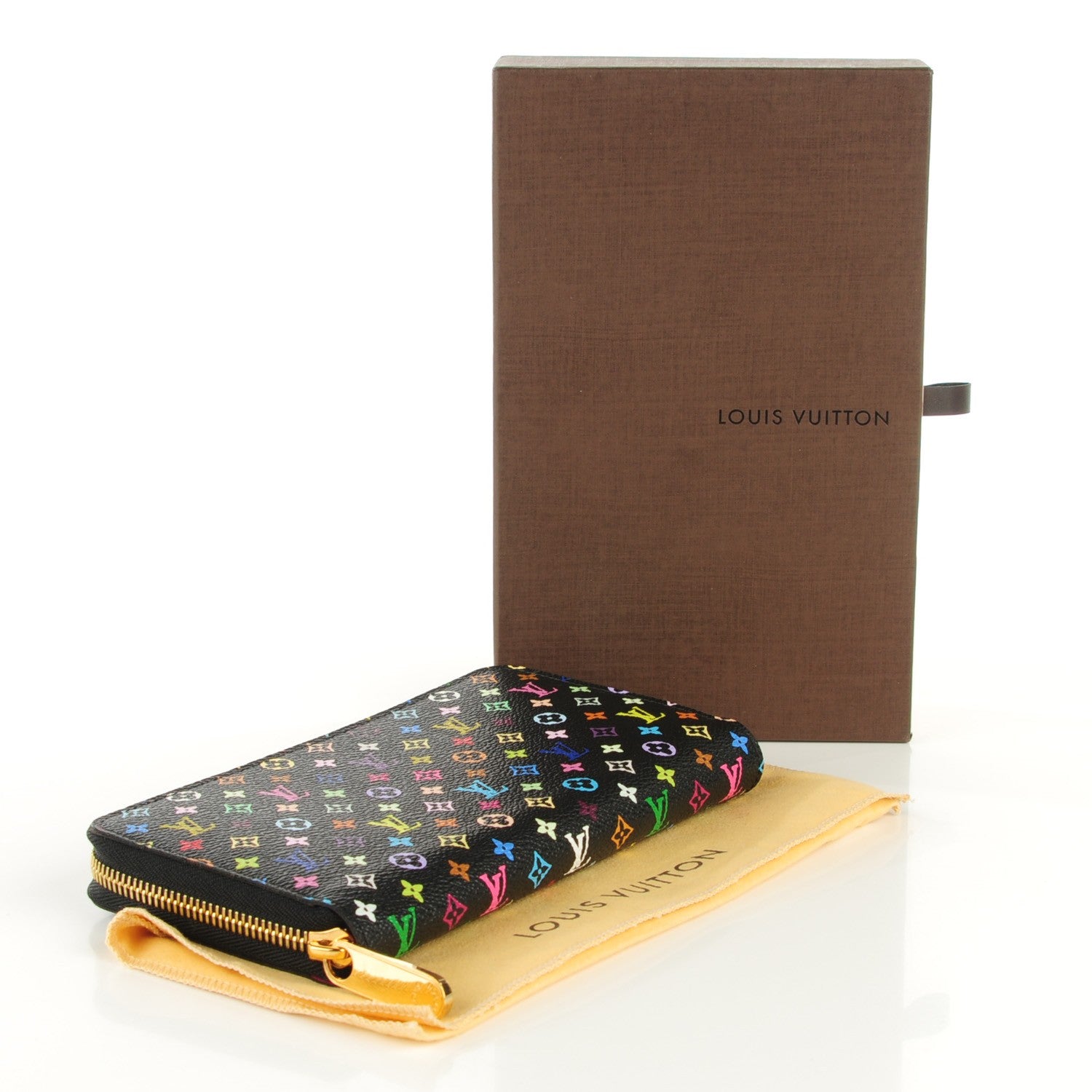 Louis Vuitton Monogram Multicolor Zippy Wallet Black Grenade 4 of 7