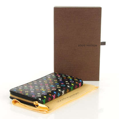 Louis Vuitton Monogram Multicolor Zippy Wallet Black Grenade 4 of 7