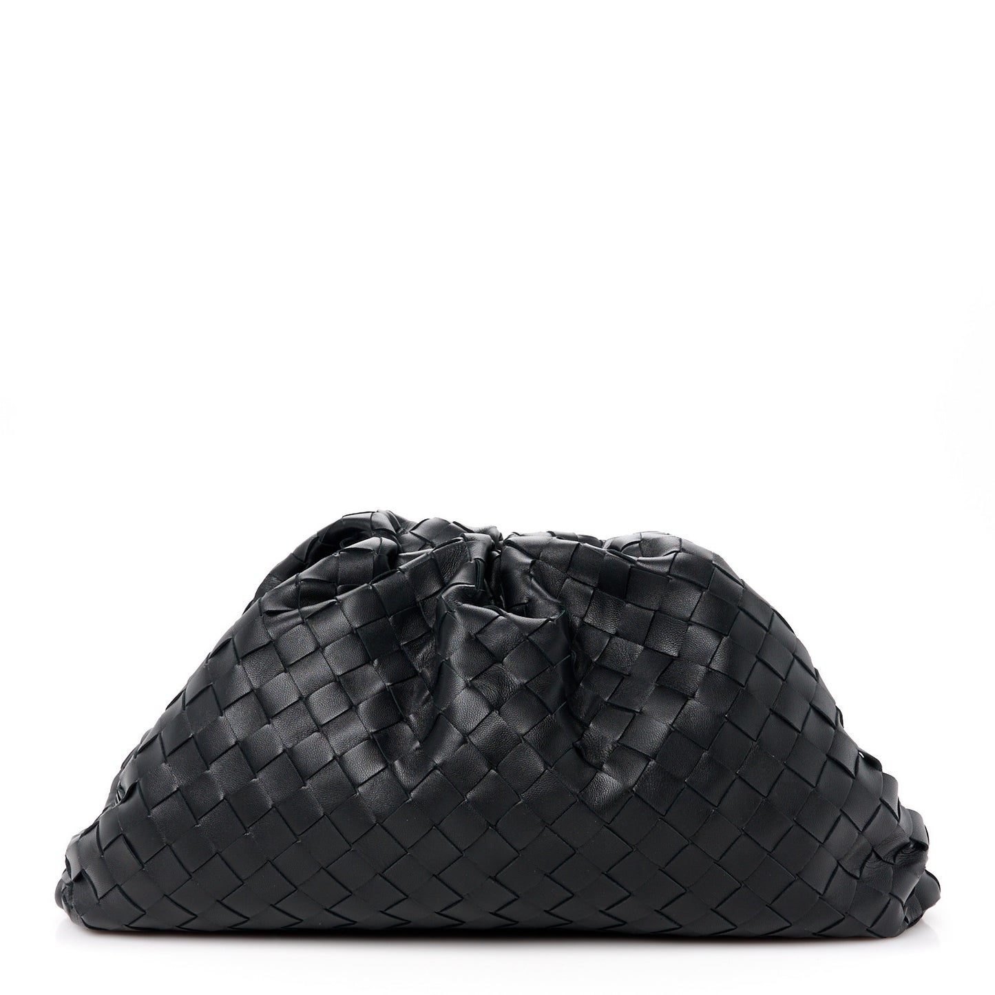 Nappa Maxi Intreccio The Pouch Oversized Clutch Black