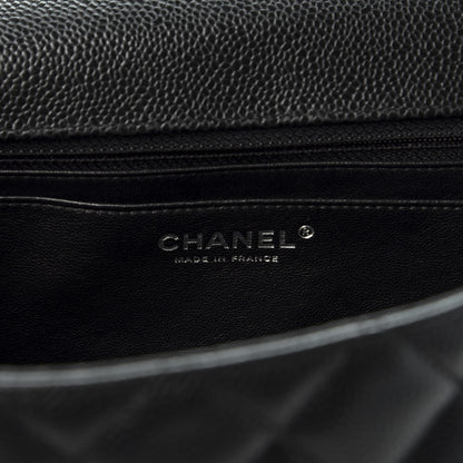 Chanel Caviar Quilted Jumbo Single Flap Black 7 of 9