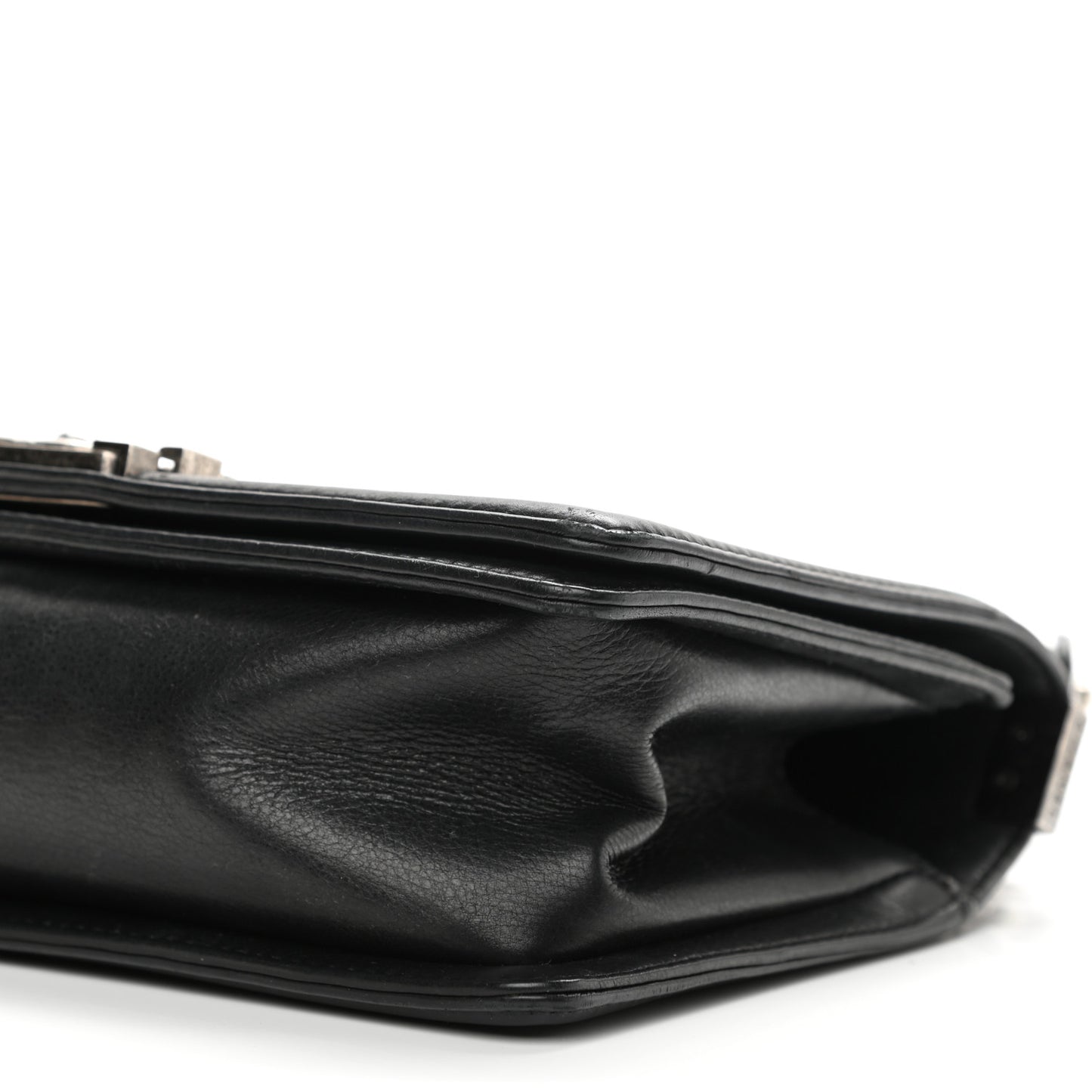 Lambskin Quilted Medium Boy Flap Black