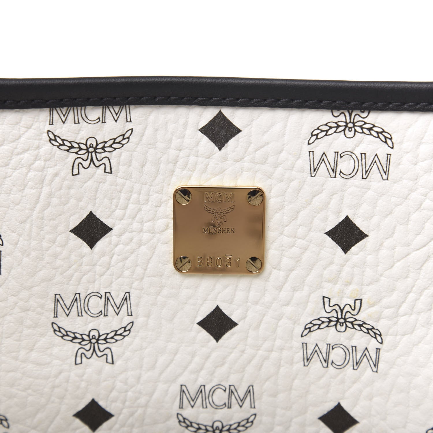 MCM Visetos Medium Project Reversible Shopper Tote White 20 of 22