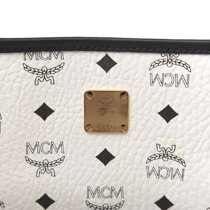 MCM Visetos Medium Project Reversible Shopper Tote White 20 of 22